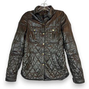 Zara Brown Quilted Puffer Jacket XS